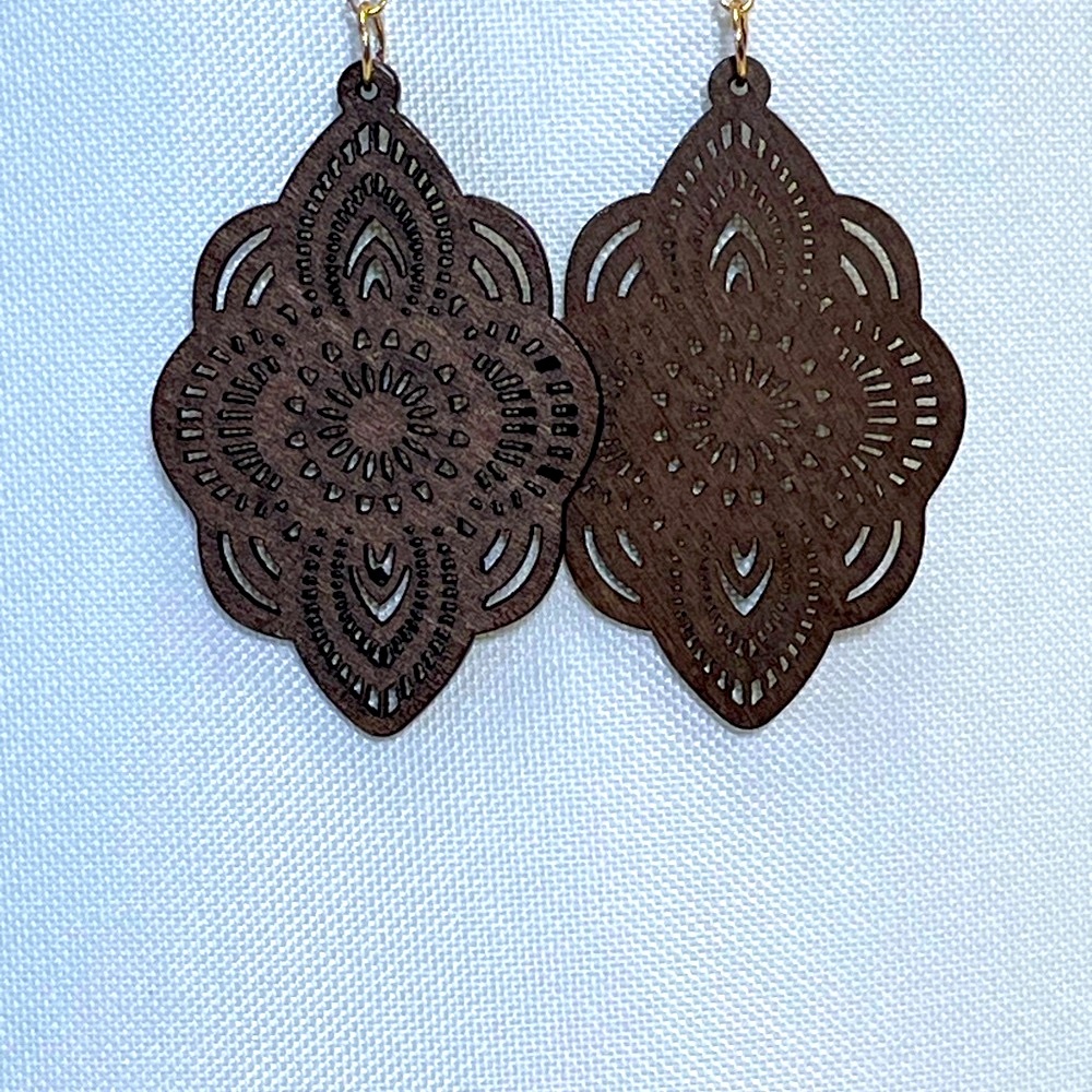 Intricate Brown Earrings
